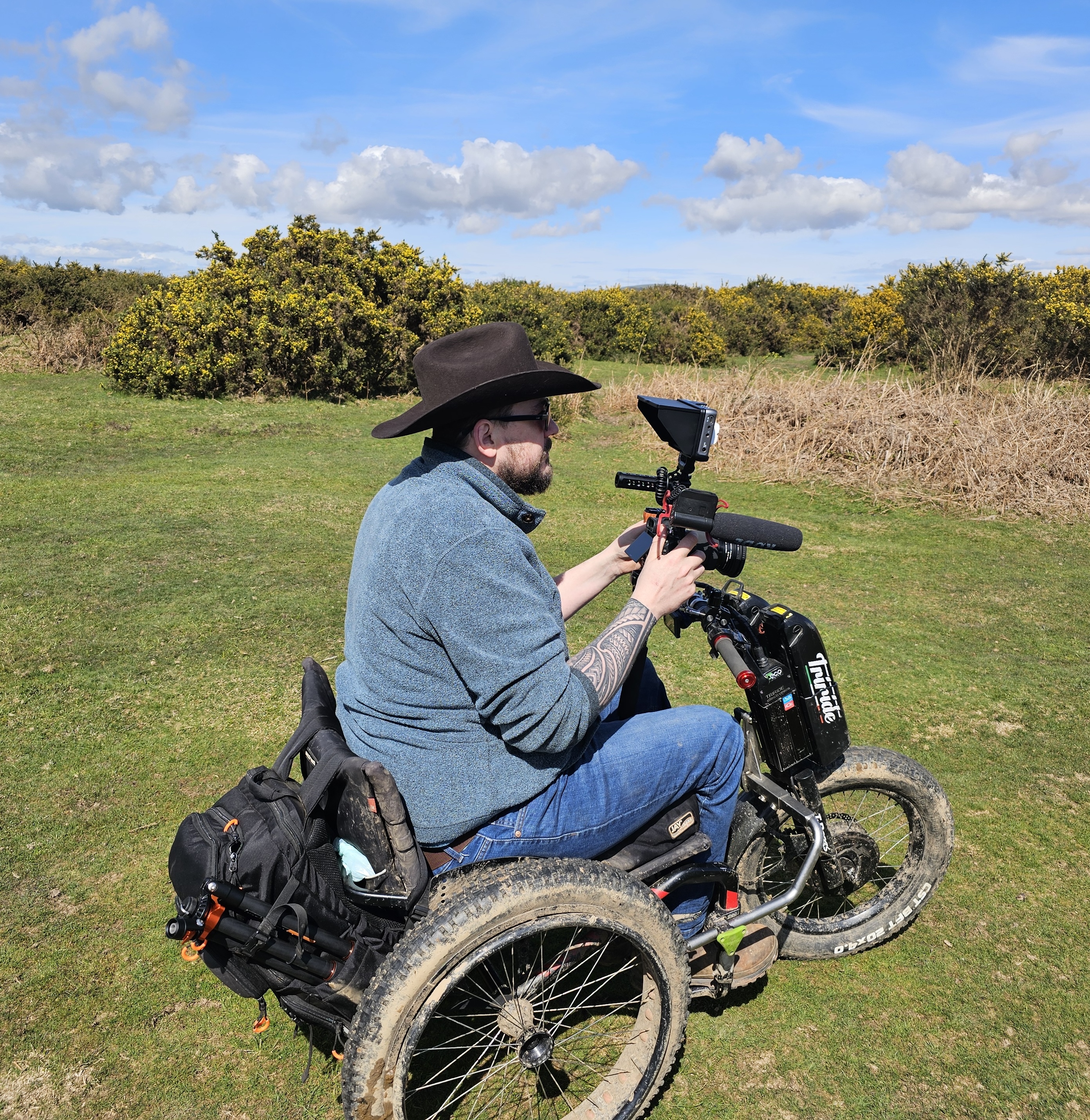 Peter Mills, founder of Coastal Drift Media, on location